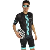 Fahrradhosen + Trikot BIANCHI MILANO Set (2 Teile) Roncaccio schwarz grün