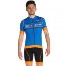 Fahrradhosen + Trikot BOBTEAM Set (2 Teile) Scatto neonorange blau