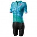 Fahrradhosen + Trikot CASTELLI Damen-Set (2 Teile) Climber''s 2.0 hellblau