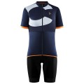 Fahrradhosen + Trikot CRAFT Damen-Set (2 Teile) Endurance Logo blau orange