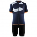 Fahrradhosen + Trikot CRAFT Damen-Set (2 Teile) Endurance Logo blau orange