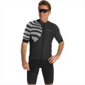 Fahrradhosen + Trikot NALINI Set (2 Teile) Stripes grau schwarz