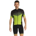 Fahrradhosen + Trikot Sommer LÖFFLER Set (2 Teile) Peaks neongelb schwarz