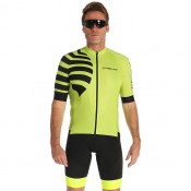 Fahrradhosen + Trikot Sommer NALINI Set (2 Teile) Stripes neongelb schwarz