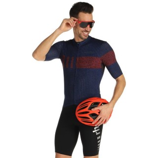 Fahrradhosen + Trikot Sommer RH+ Set (2 Teile) Pixel Super Light blau rot