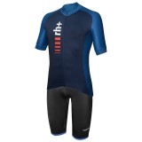 Fahrradhosen + Trikot Sommer RH+ Set (2 Teile) Primo blau