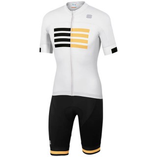 Fahrradhosen + Trikot Sommer SPORTFUL Set (2 Teile) Wire weiß gold schwarz