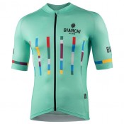 Radtrikot BIANCHI MILANO Kurzarmtrikot Fanaco grün bunt