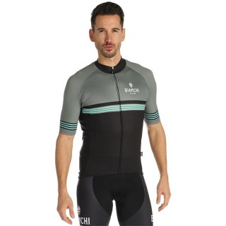 Radtrikot BIANCHI MILANO Kurzarmtrikot Prizzi olive schwarz