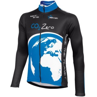 Radtrikot BOBSTARS Langarmtrikot CO2Zero schwarz blau