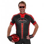 Radtrikot BOBTEAM Kurzarmtrikot Infinity schwarz rot