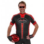 Radtrikot BOBTEAM Kurzarmtrikot Infinity schwarz rot