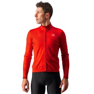 Radtrikot CASTELLI Langarmtrikot Pericolo rot