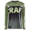 Radtrikot CRAFT Langarm-Bikeshirt Offroad schwarz grün