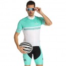 Radtrikot + Fahrradhosen BIANCHI MILANO Set (2 Teile) Prizzi weiß grün