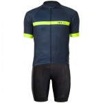 Radtrikot + Fahrradhosen BONTRAGER Set (2 Teile) Circuit LTD blau gelb
