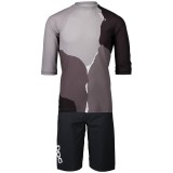 Radtrikot + Fahrradhosen POC Set (2 Teile) Pure 3/4 grau schwarz