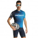 Radtrikot + Fahrradhosen SCOTT Set (2 Teile) RC Pro weiß blau