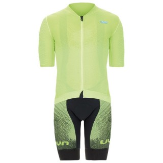 Radtrikot + Fahrradhosen UYN Set (2Teile) Airwing schwarz gelb