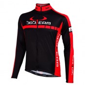 Radtrikot Herren BOBTEAM Langarmtrikot Colors schwarz rot