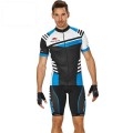 Radtrikot + Hosen BOBTEAM Set (2 Teile) Performance Line III weiß schwarz blau