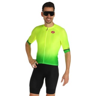 Radtrikot + Hosen CASTELLI Set (2 Teile) Aero Race 6.0 neongelb neongrün