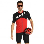 Radtrikot + Hosen CRAFT Set (2 Teile) Endurance Logo schwarz rot