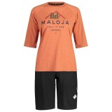 Radtrikot + Hosen MALOJA Damen-Set (2 Teile) HimbeereM. rot