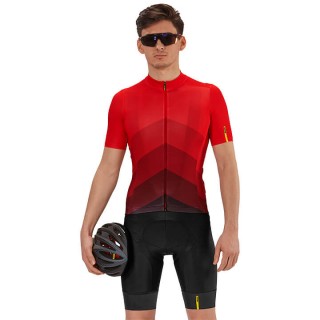 Radtrikot + Hosen MAVIC Set (2 Teile) Cosmic Gradiant rot