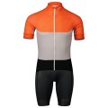 Radtrikot + Hosen POC Set (2 Teile) Essential Road Light grau orange