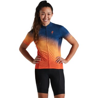 Radtrikot + Hosen SPECIALIZED Damen-Set (2 Teile) RBX Comp blau orange