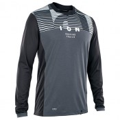 Radtrikot Männer ION Langarm-Bikeshirt Scrub Mesh-Ine schwarz