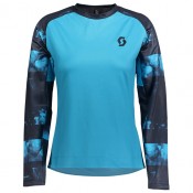 Radtrikot SCOTT Damen Langarm-Bikeshirt Trail Storm blau