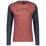 Radtrikot SCOTT Langarm-Bikeshirt Trail Flow Merino braun blau