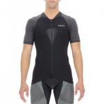 Radtrikot UYN Kurzarmtrikot Granfondo grau schwarz