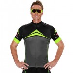 Radtrikots BOBTEAM Kurzarmtrikot Performance Line neongelb grau schwarz