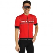 Radtrikots Herren BOBTEAM Kurzarmtrikot Scatto schwarz rot