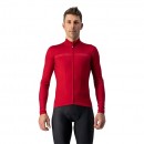 Radtrikots Herren CASTELLI Langarmtrikot Pro Thermal Mid rot