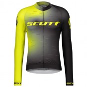 Radtrikots Herren SCOTT Langarmtrikot RC Pro schwarz gelb