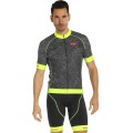 Radtrikots + Hosen Sommer BOBTEAM Set (2 Teile) Bike it neongelb grau