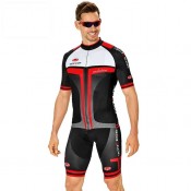 Radtrikots + Hosen Sommer BOBTEAM Set (2 Teile) Evolution 2.0 schwarz rot