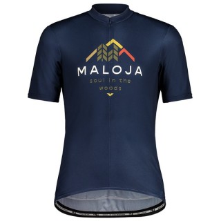 Radtrikots MALOJA Kurzarmtrikot SchwarzerleM. blau