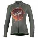 Radtrikots NALINI Damen Langarmtrikot Coffee olive braun