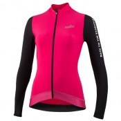 Radtrikots NALINI Damen Langarmtrikot Fit schwarz rosa