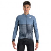 Radtrikots SPORTFUL Langarmtrikot Checkmate schwarz blau