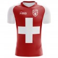 2020-2021 Schweiz-Flaggenkonzept-Fußballtrikot - Baby Rabatt Coupons