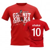 Coole Granit Xhaka Schweiz Spieler T-Shirt Rot