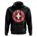 Hoodie mit Schweiz-Fußballabzeichen Schwarz Online Shop Günstig