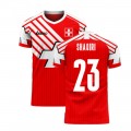 Billig Schweiz 2020-2021 Retro Concept Football Kit Libero (SHAQIRI 23)