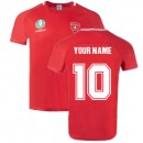 Coole Schweiz 2022 Polyester T-Shirt Rot (Dein Name)